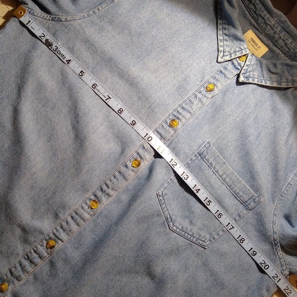 Forever 21 Denim Button Up Shirt - Picture 6 of 8